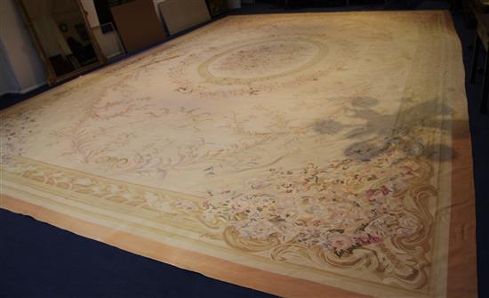 A large hand-woven tapestry carpet in the Aubusson style made by The Rug Company, 25 ft by 18ft 4in.